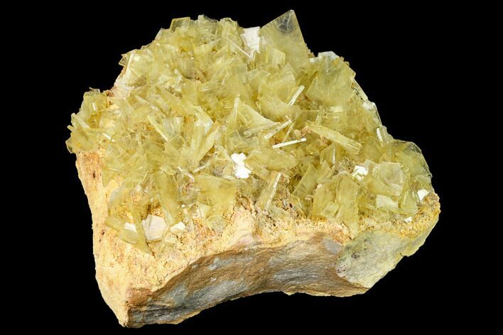 4.7" Yellow Barite Crystal Cluster - Peru